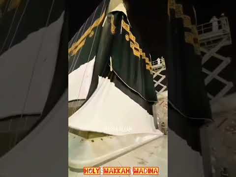 Makkah live kaaba cover change#kaaba #makkah live #short