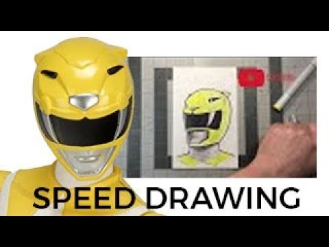 Yellow Power Ranger quick speed sketch