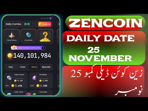 zen coin daily combo today 25 november  | zen coin daily combo today | zen coin daily meditation