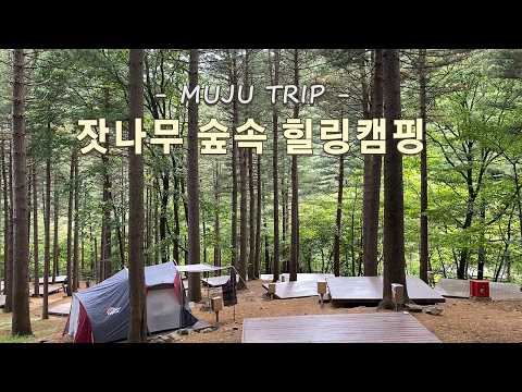 Muju Korea - Camping in the forest with camping food at Deogyu Mountain Natural Forest Campground!