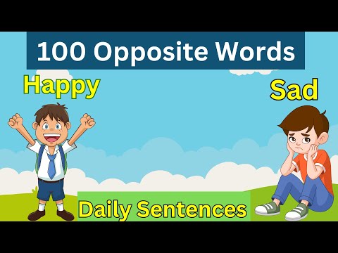 100 Opposite Words in English | English for KIDS | Antonyms Words | #kidslearning #kidsvocabulary