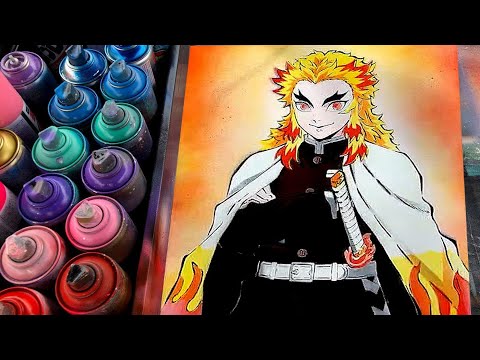 DEMON SLAYER (Kimetsu no yaiba) Kyojuro Rengoku by Spray Art Eden