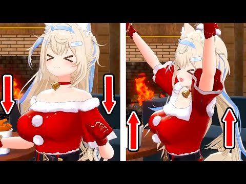 Fuwawa's Jiggle Physics Are Too Strong for Her New Christmas Outfit...【Hololive EN】