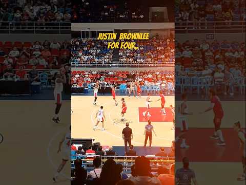 Justin Brownlee - for four..| #basketball #pba #justinbrownlee #brgyginebra #rhelltime