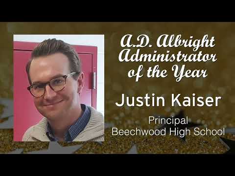 2023 A.D. Albright Administrator of the Year Justin Kaiser