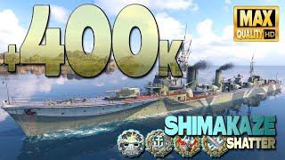 Shimakaze：魚雷恐怖在地圖粉碎上 +400k - 戰艦世界