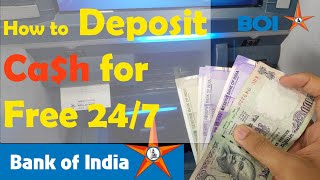 How to Deposit $CASH$ in Bank Of India Cash Deposit Kiosk without ATM Card | BOI | CDM | Banking