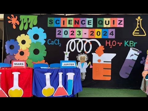 Science quiz decorations ideas l How to decorate science activity for kids l