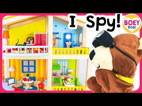 I Spy with my Little Eye - Toy DollHouses, Learning videos for Toddlers in English, Doll House