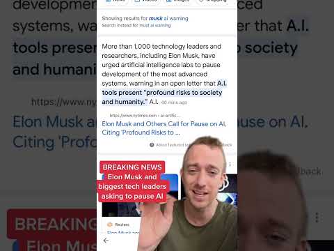 ELON MUSK & Top Tech CEOs Agree to PAUSE AI (Breaking News)