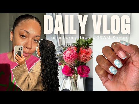 vlog | pr unboxing, braids, grwm for church, etc | Faceovermatter