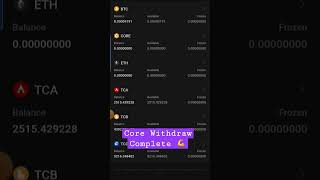 #shorts #YouTube Core withdraw 💯💯💯next mining app Bondex refferal code HCOPF