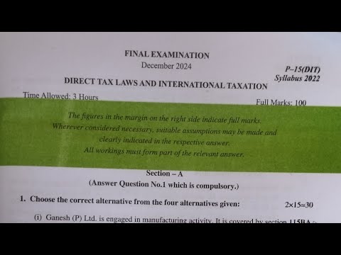 CMA FINAL DT&INT TAX ALL MCQ dec 24 #cma #cmaexams #cmafinals #cmainter #cmastudent #cmastudent #ca