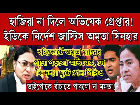 গ্রেপ্তারির যুগান্তকারী নির্দেশ অমৃতা সিনহার ।ভাইপো অভিষেক হাজিরা না দিলে গ্রেপ্তার করতে পারবে ইডি।