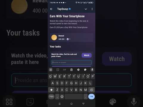 Tapswap earn with your smart phone #tapswap
