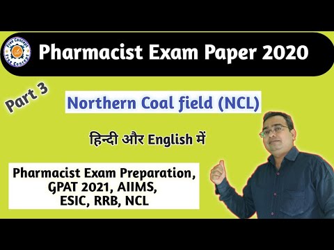 Pharmacist Exam Preparation | Northern Coal Field Pharmacist Exam | Part 3 | GPAT Exam |Pharmacology