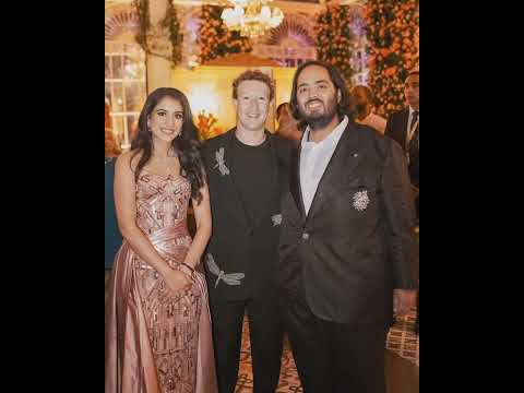 Mark Zuckerberg at Ambani's Pre Wedding festivities ✨#MarkZuckerberg #BillGates #AmbaniPreWedding