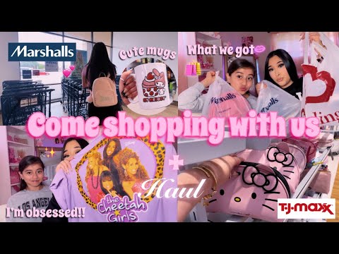 COME SHOPPING WITH US + GIRLY HAUL ♡ (Marshalls, Burlington, Tj maxx & Ross) cute new finds!!