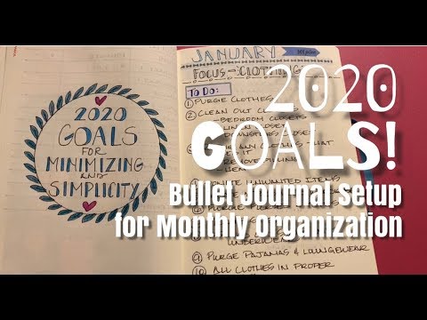 2020 Goals in my Bullet Journal - Minimize and Simplify (Leuchtturm 1917)