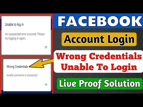 How To FIX Facebook WRONG CREDENTIALS INVALID Username or Password 2025 | Facebook WRONG CREDENTIALS