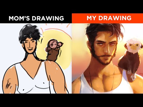 I DRAW MY MOM'S DREAM MAN!