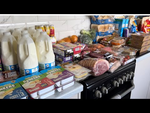 Weekly food shop | feeding a large uk family | grocery haul | Tesco shopping haul | bad language