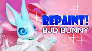 Repaint! Easter Bunny BJD (My first ball jointed doll from scratch!!) Custom OOAK Doll