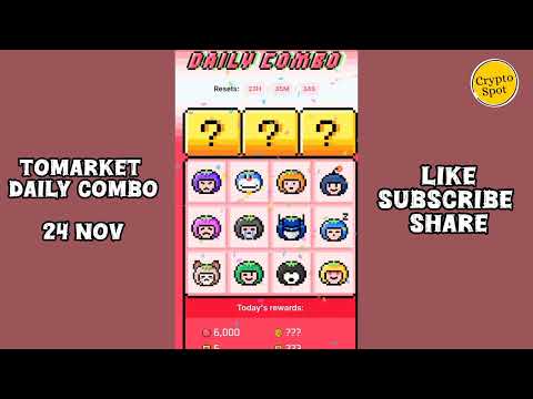 Tomato Daily Combo 24 November | Tomarket Daily Combo | Crypto Spot