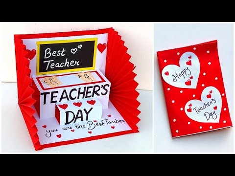 Teacher's day Special card making 2024 / Beautiful handmade Teacher's day card idea / Pop up card