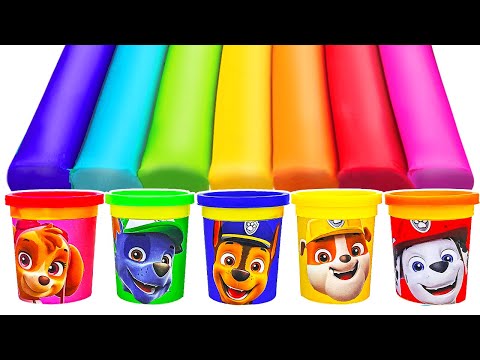 Paw Patrol Play Doh Fun | Learn Colors & Shapes with Mighty Pups | Preschool Toddler Learning Video