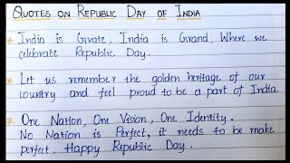 Quotes On Republic Day Of India || Essential Essay Writing || Republic Day Wishes