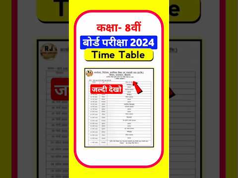 class 8 board exam paper 2024, 8th class board exam 2024, class 8 time table 2024, 8th time table