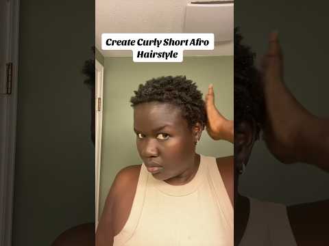 How To: Create Curly Afro Hairstyle on Short Afro Hair #shortvideo #shorts #naturalhair #haircare