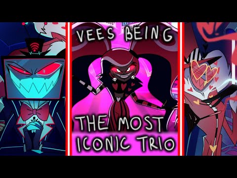 Vox, Velvette and Valentino being the most ✨iconic✨ trio in Hazbin Hotel