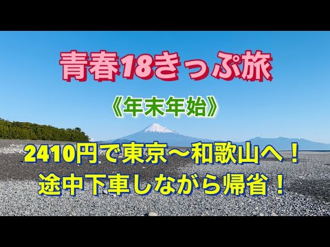 【青春18きっぷ旅】東京〜和歌山まで途中下車しながら年末年始帰省！