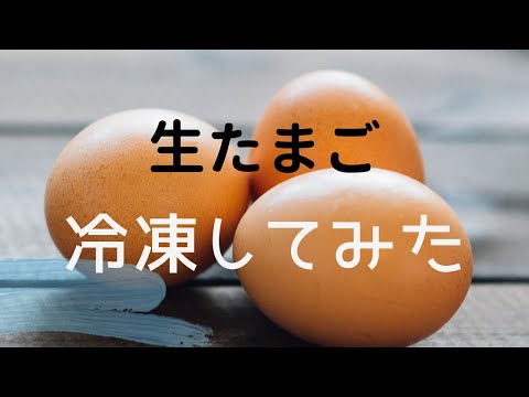 卵の備蓄【冷凍卵】解凍してみた