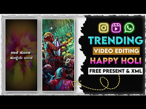 New Viral Holi Festival Special Video Editing In Alight Motion Kannada Tutorials 2023