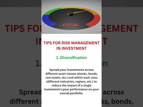 Risk Management in Investment Part 1#motivation #investment #diversification #riskmanagement