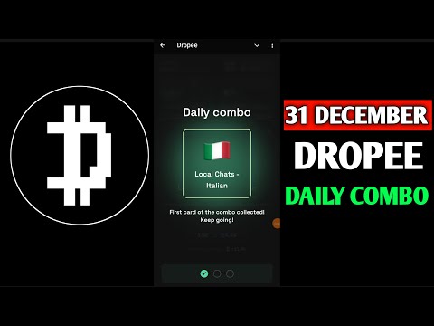 Dropee daily combo today | dropee daily combo 1 January | Daily Combo Dropee | Dropee 1 January