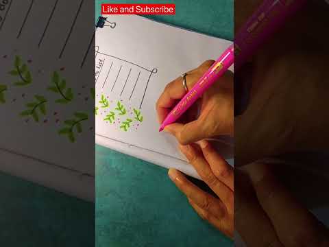 Easy  Bullet Journal | Paper Notes Doodles #shorts  #art #bulletjournal