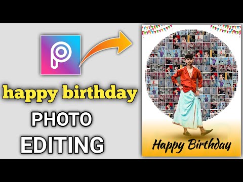 how to create birthday cdp in telugu | CDP editing Telugu | picsart editing || birthday banner edit