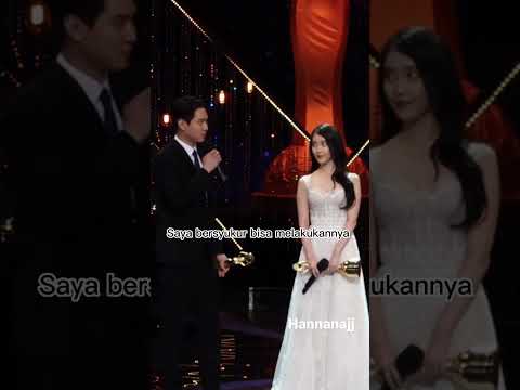 IU REACTION GO KYUNG PYO SAAT MENERIMA PENGHARGAAN (INDO SUB) IU GO KYUNG PYO MOMENT