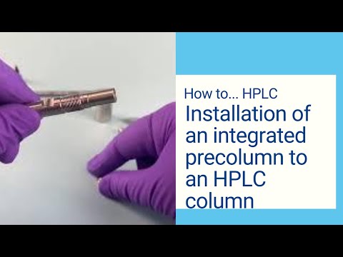 Installation of an integrated precolumn to a KNAUER HPLC column