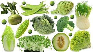 50 GREEN Fruits and Vegetables🥝🥦🍏 of the World in English and Chinese 绿色蔬菜水果大集合（中英文）