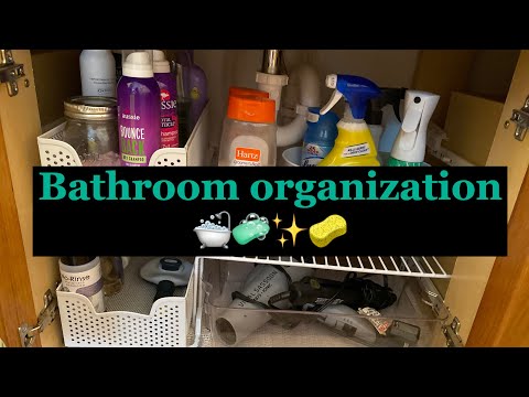 Bathroom Vanity declutter and organize. 🧼🛁🚻🧽✨