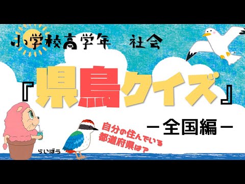 社会『県鳥クイズ』－全国編－小学校高学年