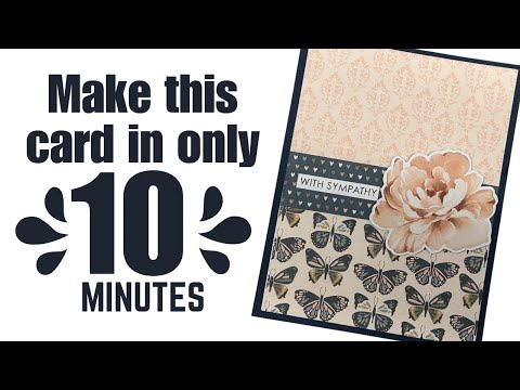 Create a quick and easy beautiful card in 10 minutes! #quickeasycards #useyourscraps