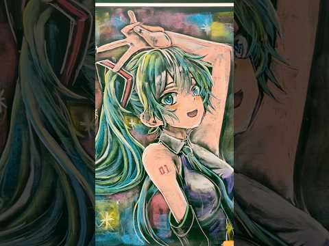 黒板アートリクエスト　#チョークアート #黒板アート #chalkart #初音ミク #vocaloid