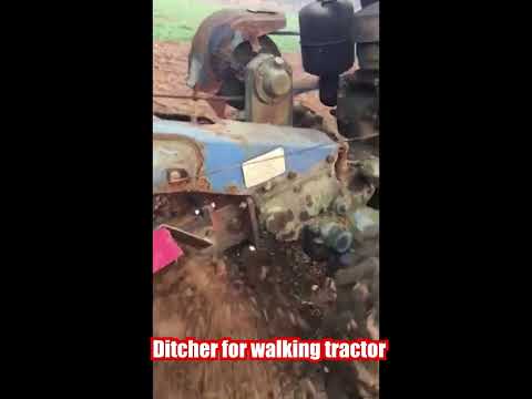 Ditcher for walking tractor