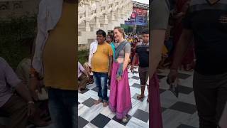 ❤️ Vrindavan iskcon temple russian girl krishna bhakt #vrindavan #russian #devotees #shorts #viral